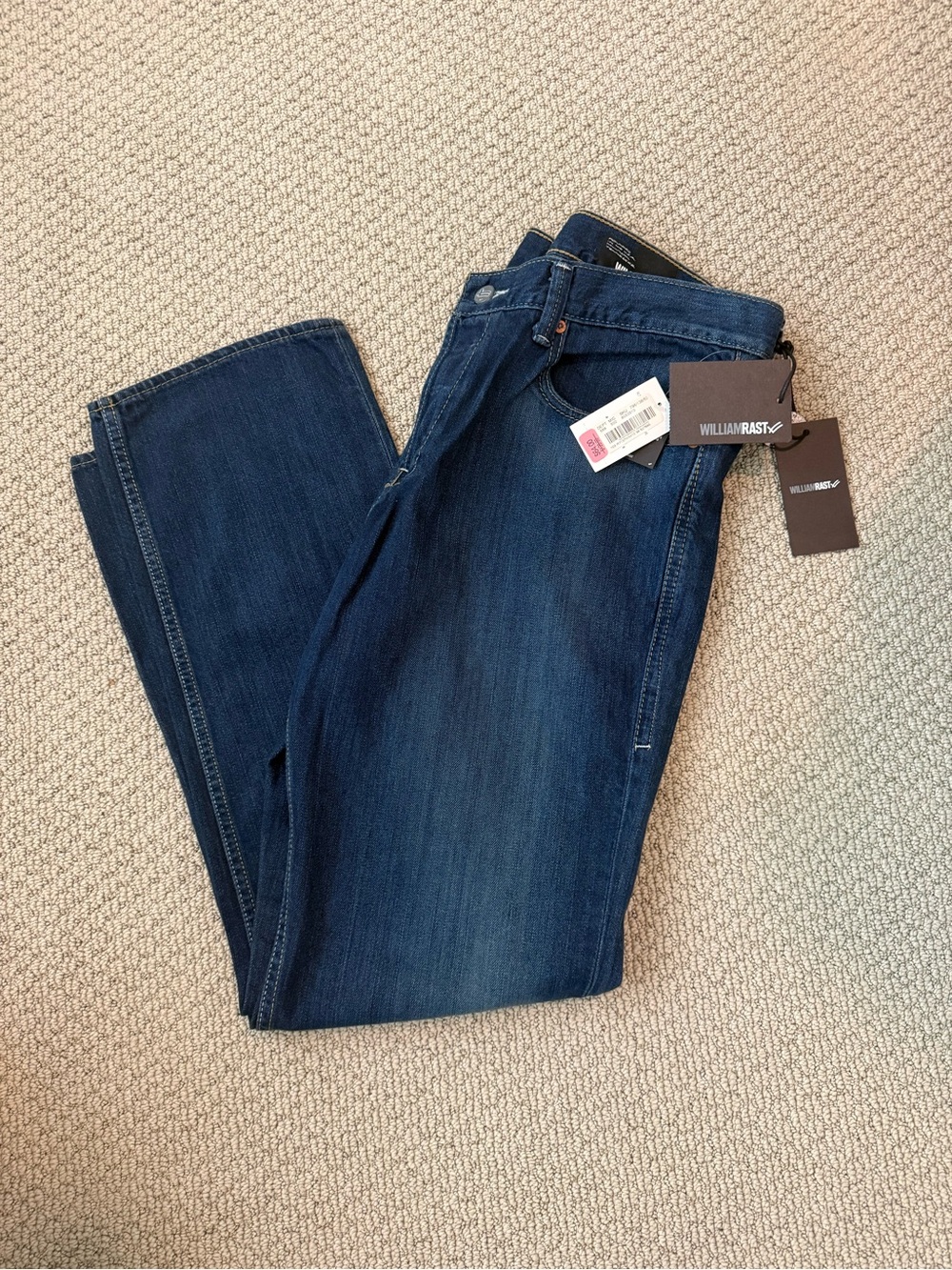 William Rast Deep Blue Straight Leg Jeans